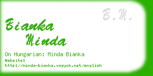 bianka minda business card